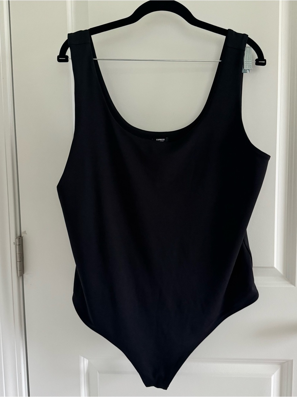 Express Black Body Contour Scoop Neck Top